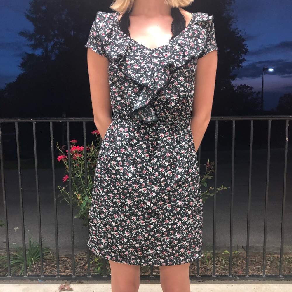 Floral Ruffle Mini Dress